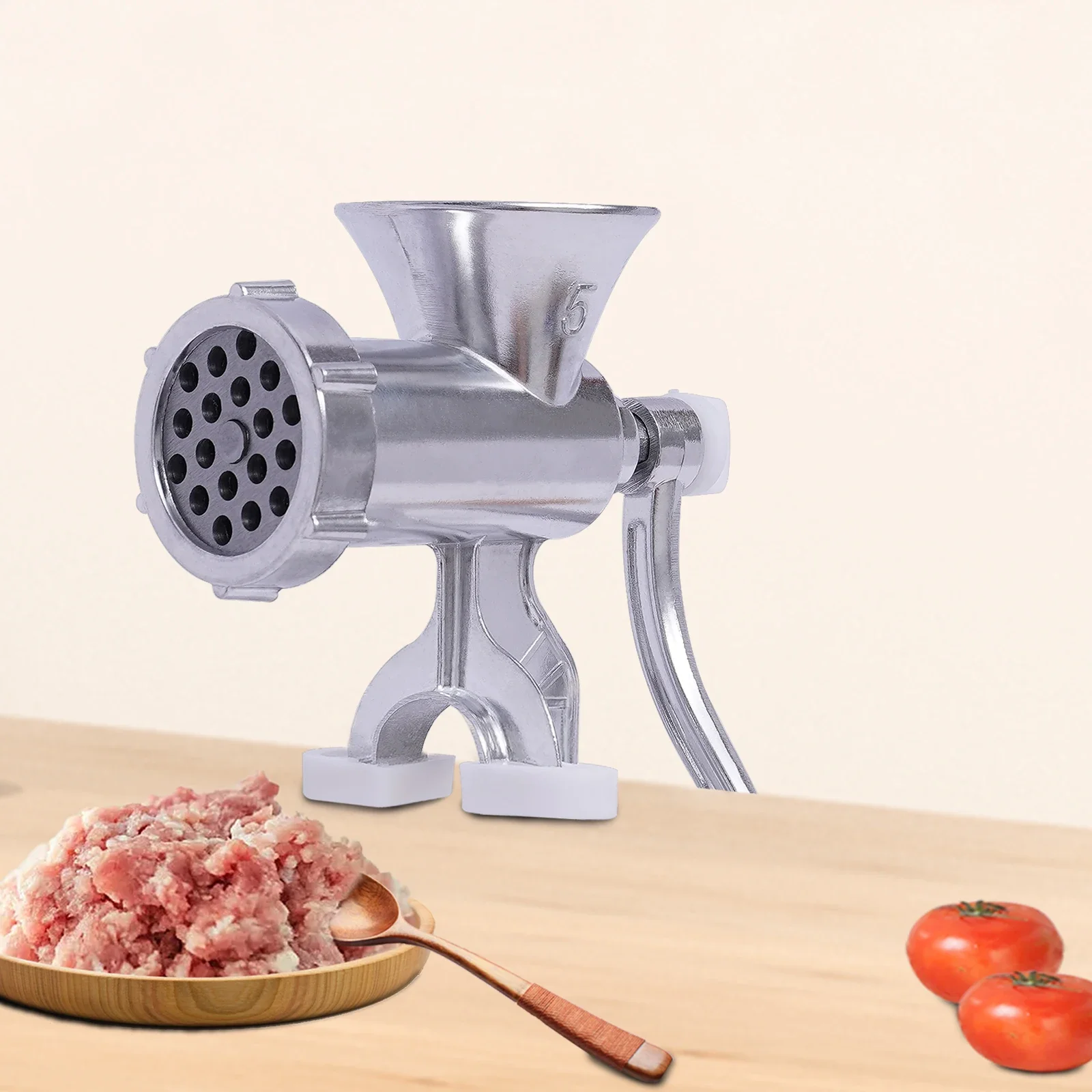 Manual Meat Grinder Aluminium  Alloy Kitchen Tool Handheld Sausage Stuffer Household Grinder Food Processor