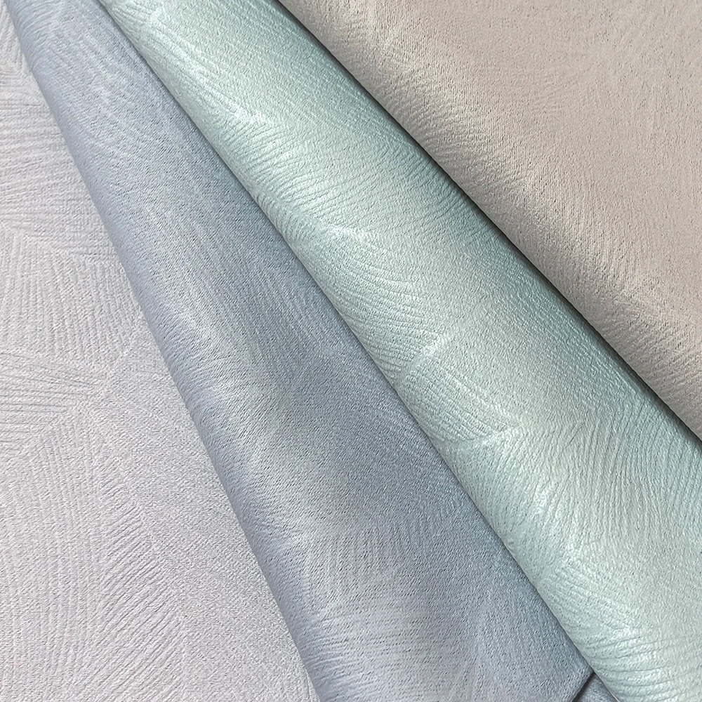 High-Density Blackout Curtain Fabric Customizable Logo Printing Soft Fabric with Thermal Insulation for Bedroom Home Living Room