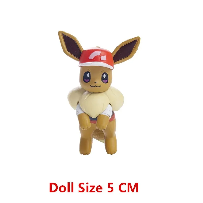 Pokemon 4-13 cm giocattoli modello cartoni animati film anime figura Pikachu Eevee Charmander Mewtwo collezione bambole bambino compleanno miglior regalo