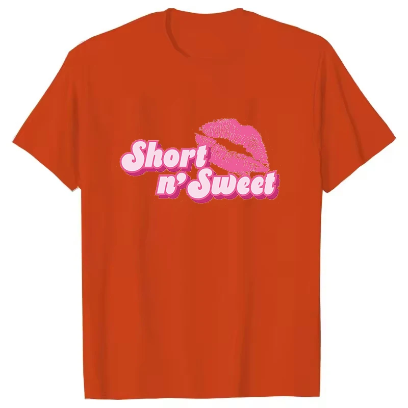 Short 'n Sweet Pattern Herren Damen T-Shirts Kurzarm Harajuku Unisex Fun Tees Sommertrend Große Größen Rundhals-Paar-Tops – Detail 6