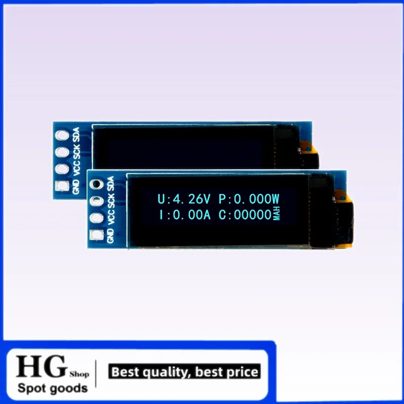 0.91 Inch OLED Display Module 128x32 White Blue IIC SSD1306 for Arduino