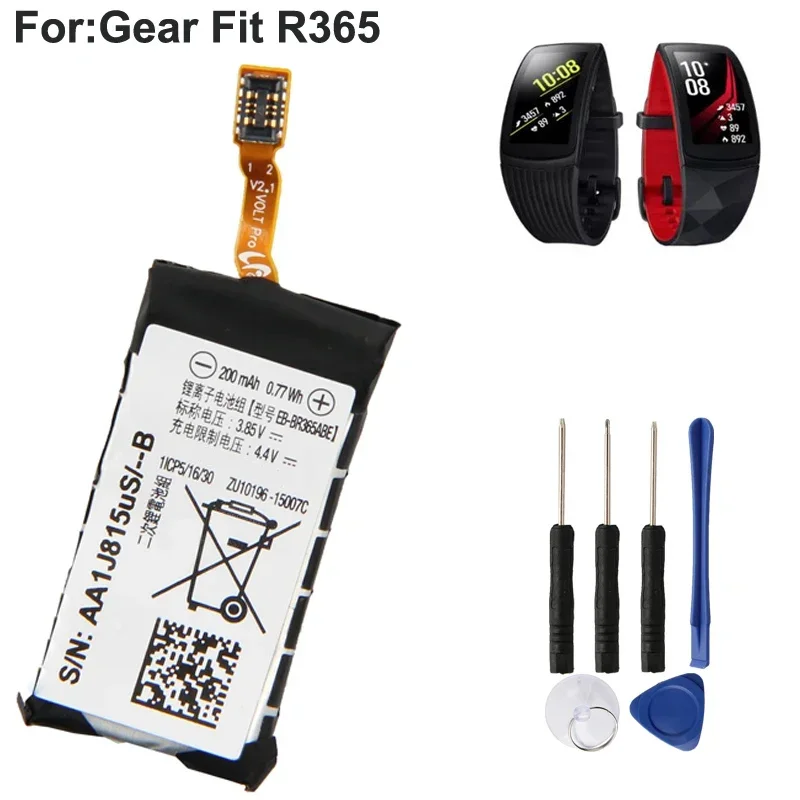 

НОВАЯ сменная батарея EB-BR365ABE для Samsung Gear Fit 2 Pro SM-R365 R365, аккумулятор для умных часов 200 мАч