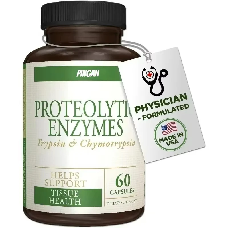 

Protease - Trypsin and Myosin - Supports Digestion, Tissue and Immune Health - Dietary Supplements -60 Capsules