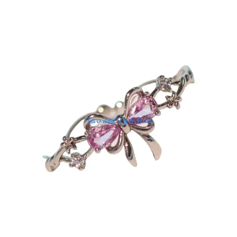 HX6F Moderne Bowknotringe Datum Schmuck Komfortable verstellbare Ringe Legierungstextur