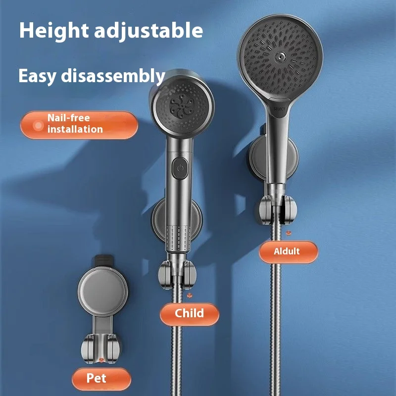 Suction Cup Showerhead Holder Adjustable Bathroom Accessory