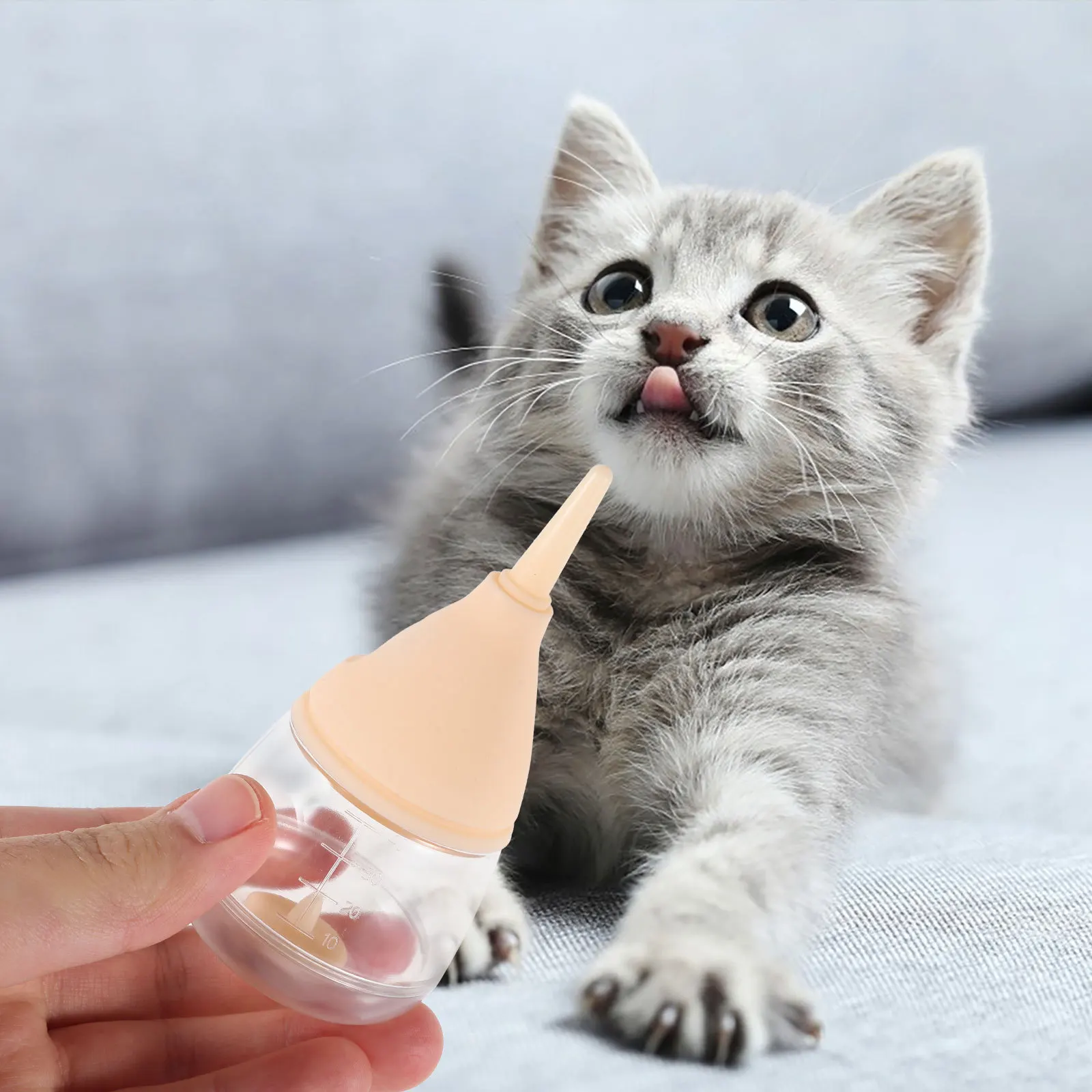 ペット用哺乳瓶 新生児子犬子猫ウサギ用 小動物用シリコン哺乳瓶 犬猫の看護ケア 子犬用