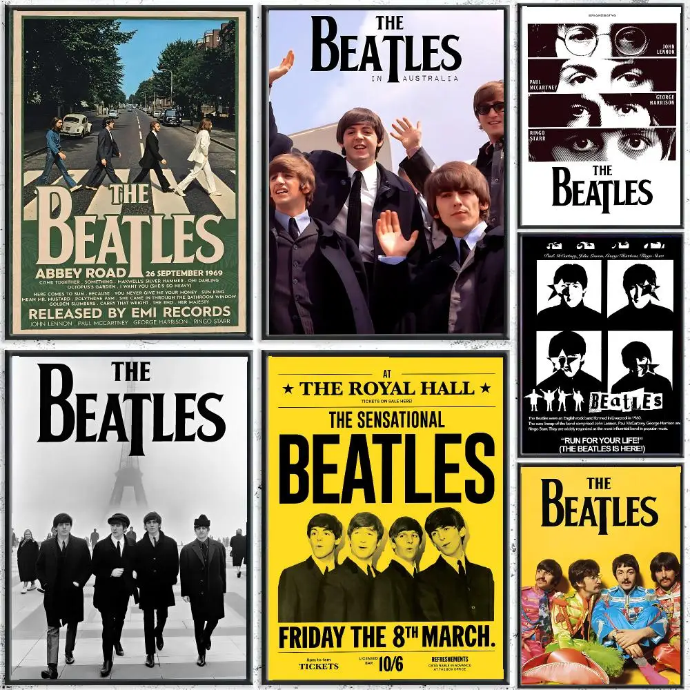 Band The B-beatles Poster Reteo Wall Art Aesthetic Room Decor Print Living Room Bedroom Home Decoration