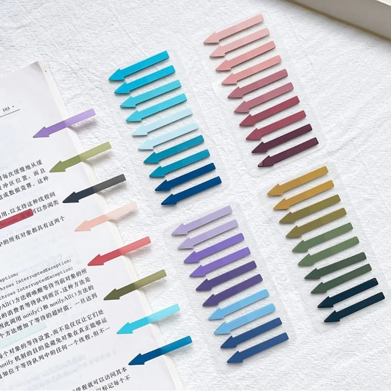 1200/2400Pcs Colored Index Label Writable Label Self Adhesive Label Page Marker Bookmarks File Label for School Office