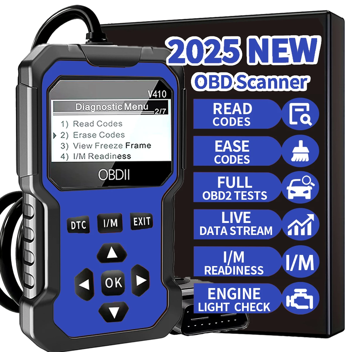 V410 Car Obd2 Scanner Diagnostic Tool Code Reader Engine Fault Code Reader Scanner Can Diagnose All Obd Ii Protocols