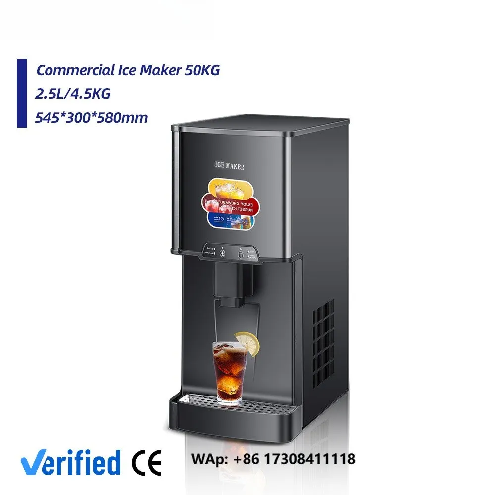 Highly Popular Fully Automatic Commercial Ice Maker Machine Simple Intuitive Operation for Quick Ice Contactless Cleaner
