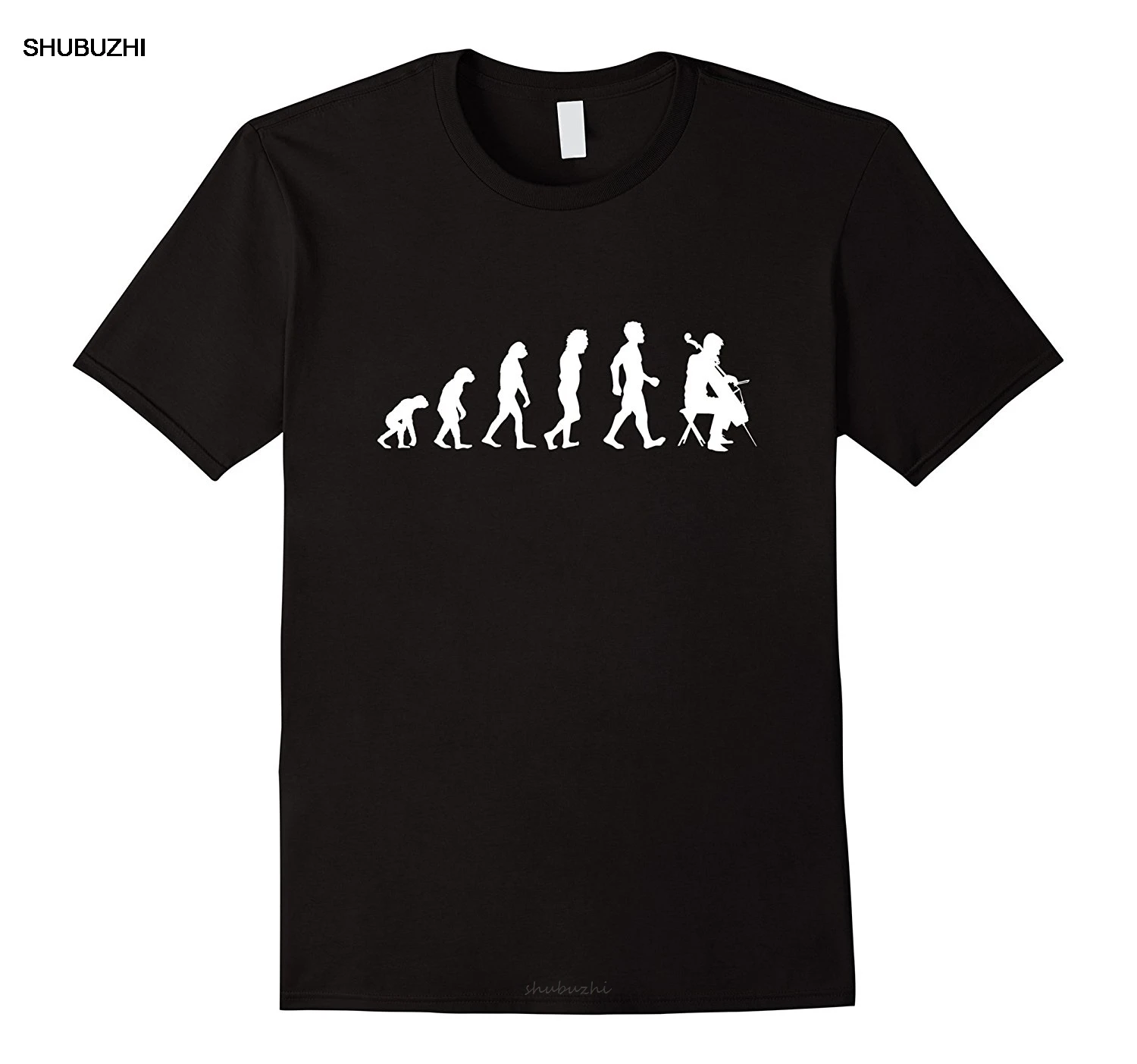 Evolution Cellist Funny Cello Lover T-Shirt Gift 0% Cotton Short Sleeve Summer T-Shirt Casual Short Sleeve T Shirt Novelty