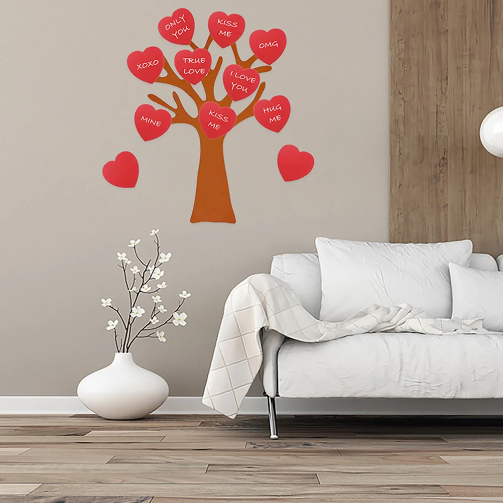 100 Pcs Love Card Paper Heart Shape Gift Cards for Tags Shaped Valentine Papers Pearl Red