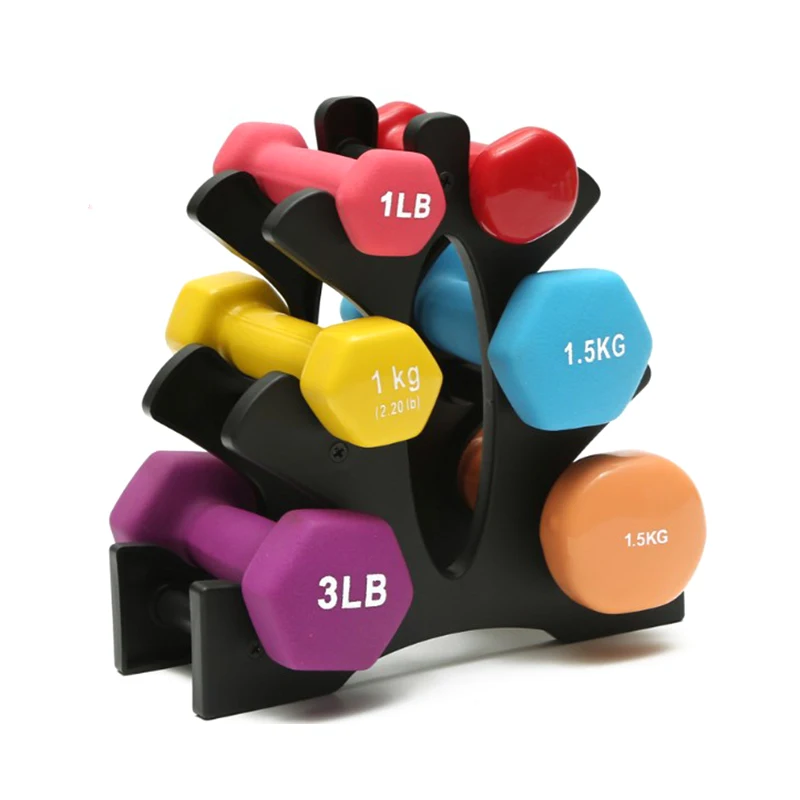 Dumbbell armazenamento Rack Stand, ginásio peso Dumbell Rack, casa e escritório, 3-Tier