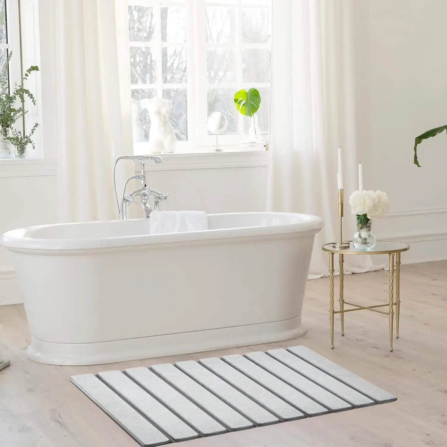 

*a*te Hot Sale Artificial Stone Bathtub Modern Design Freestanding Bath Tub White Free Standing Alone Soaking whirlpool Tub
