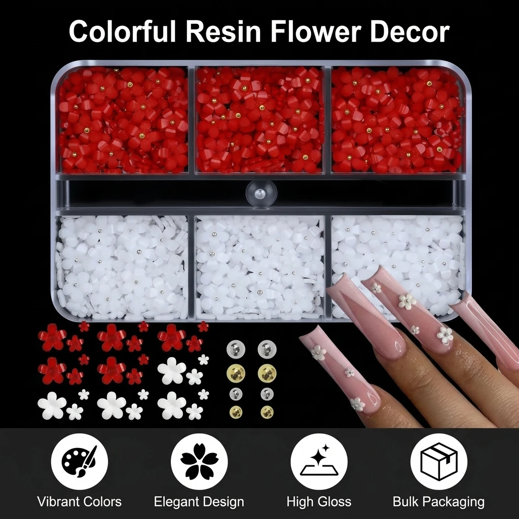 Colorful Resin Five Petal Flow - огляд і ціна Resin Art Using Flowers