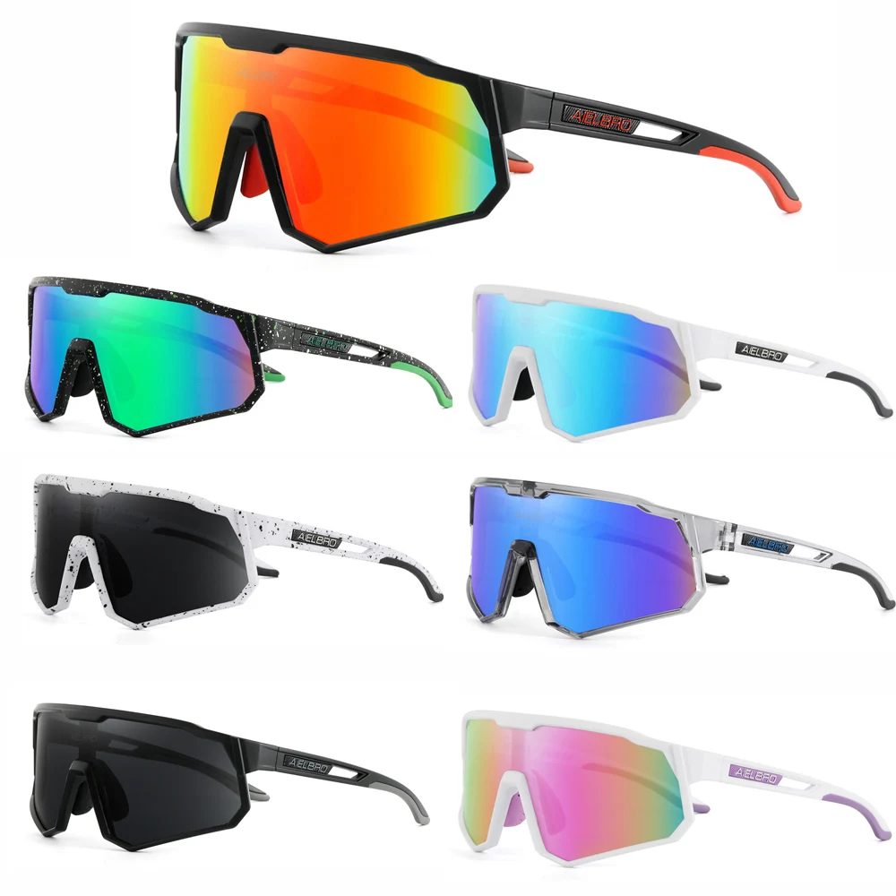 AliExpress AIELBRO Outdoor Sports Sunglasses for Men Women, UV400 Protective Glasses for Cycling MTB Driving Bike Running Climbing Skiing