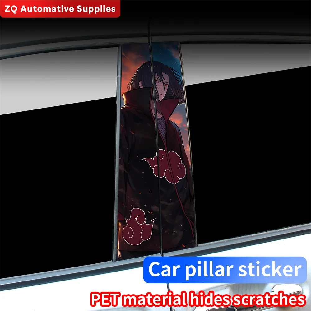 Itachi Uchiha Naklejki samochodowe Zabawny Auto B Słupek Wodoodporna Dekoracja DIY Pokrywa Drzwi Samochodowe Słupek Naklejki przeciwsłoneczne Akcesoria