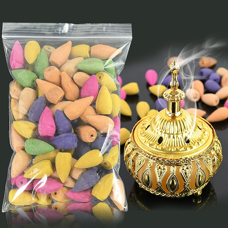 

Mixed 60pcs Natural Incense Rose Sakura Smoke Cone Reflux Tower Incense Backflow Incense Bullet Quality Incense Pagoda Incense