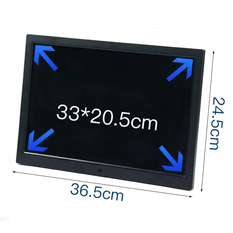إطار صور رقمي 15.4 بوصة 1920*1200، دقة2K، إطار صور رقمي USB/SD للموسيقى والفيديو وصور التقويم