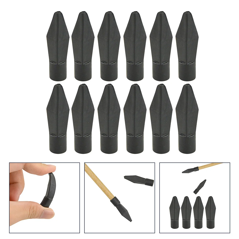 24 Pcs Game Archery Bow Quiver Rubber Tip Sports Arrowhead Arrows Heads Accessories