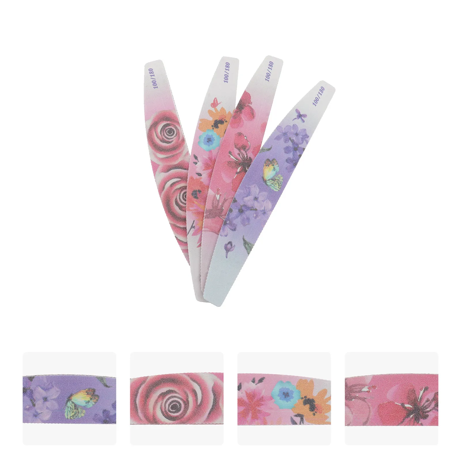 

Набор из 12 цветных пилочек для ногтей с цветочным принтом, долговечные инструменты для маникюра, принадлежности для салонов красоты, эффективные триммеры и полировочные аксессуары