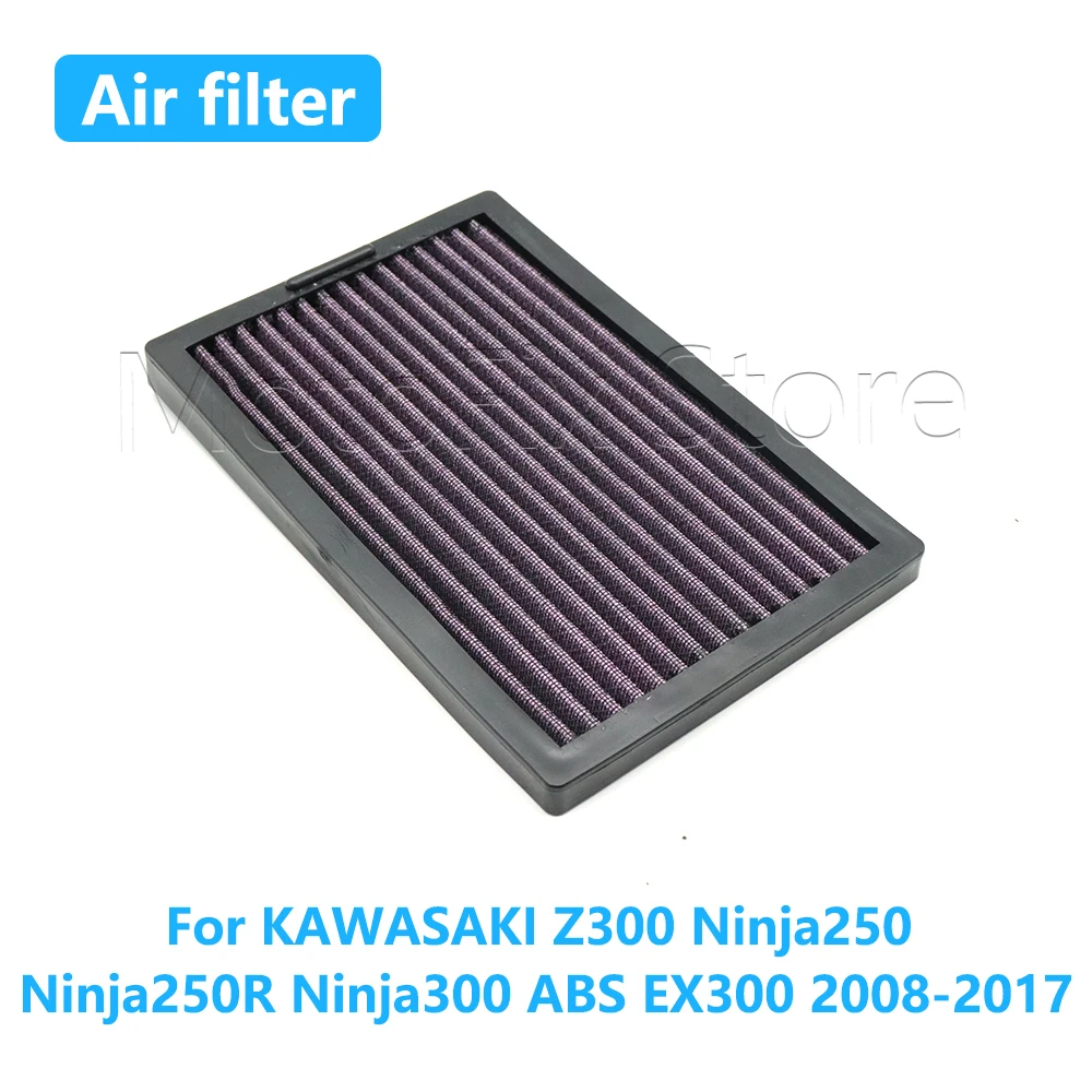 

Motorcycle High Flow Air Filter For Kawasaki NINJA 250R 250 300 Z300 ABS EX300 ZX250R NINJA 250 NINJA ABS SE 2008-2017