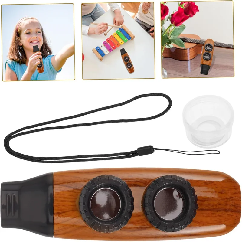 Instrument de musique Kazoo à double trou, Kazoo de pratique léger et Durable pour l'accompagnement de guitare et de ukulélé