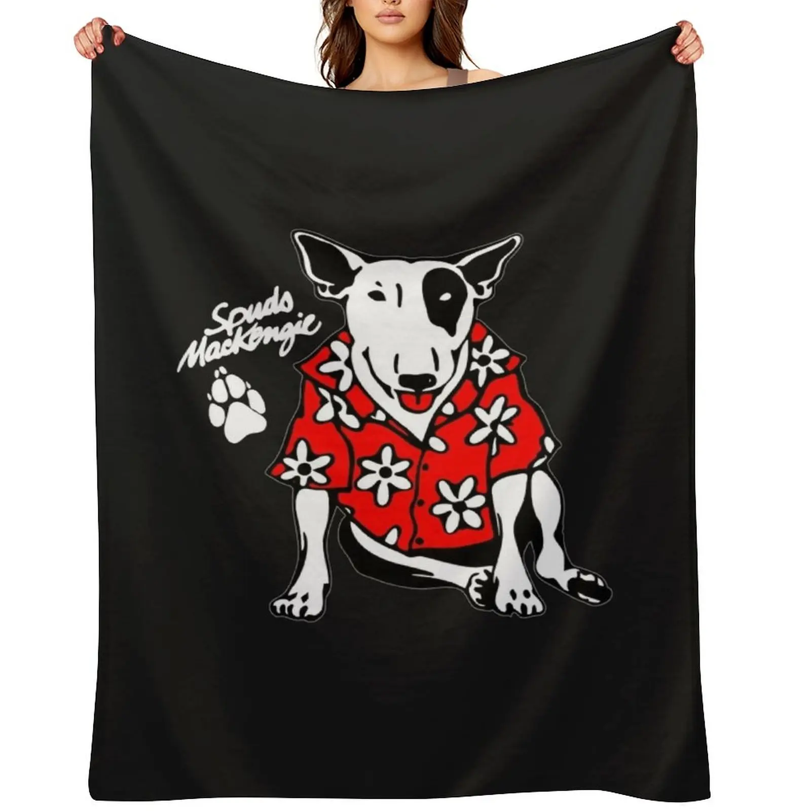 Spuds Mackenzie Throw Blanket For Decorative Sofa christmas gifts Designers sofa bed Blankets
