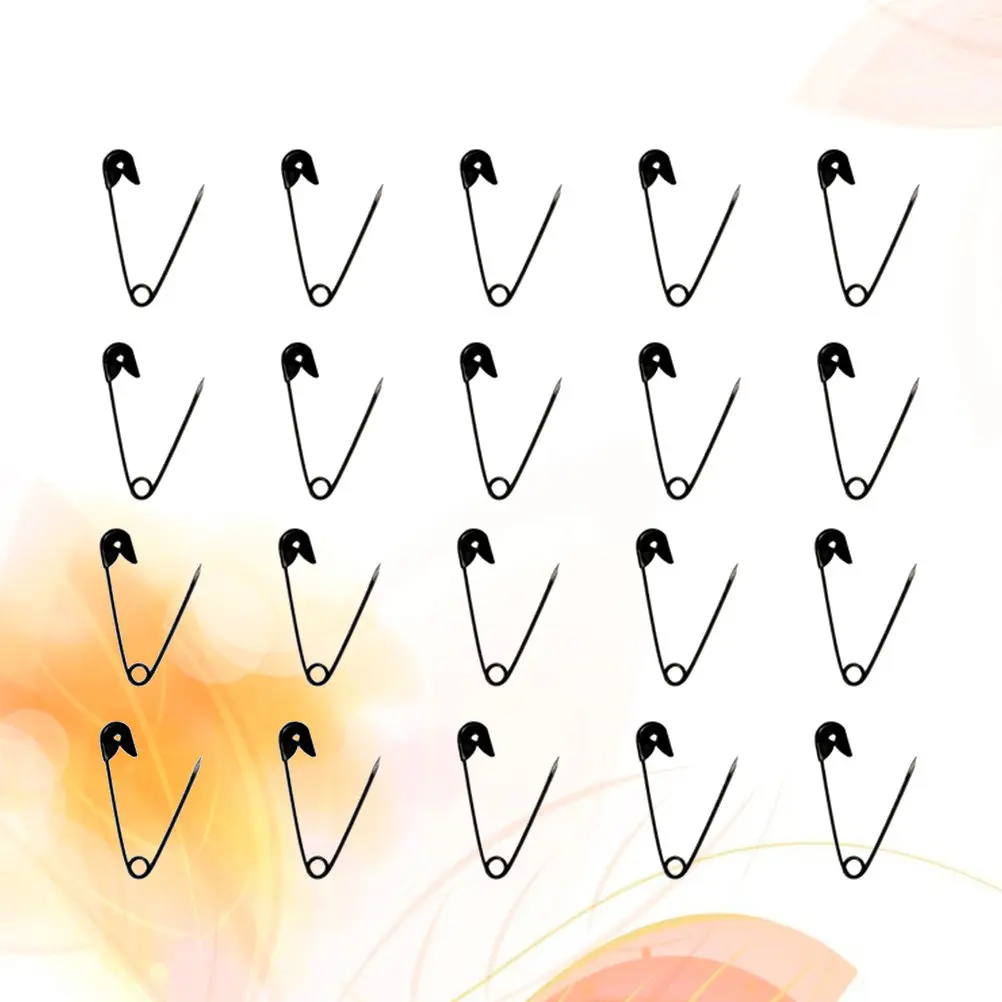 

2000Pcs Black Safety Pins Bulk Pack Rustproof Nickel Coated Metal Mini Pins with Safety Clasp for Fabric Paper Diapers Sewing