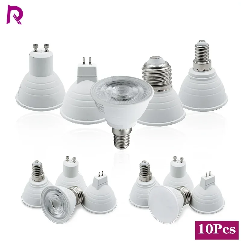 

10Pcs LED Light Bulb AC 220V E27 E14 MR16 GU10 6W Lampara Led Spotlight GU5.3 Lamp Ampul Bombillas Indoor Home Lighting