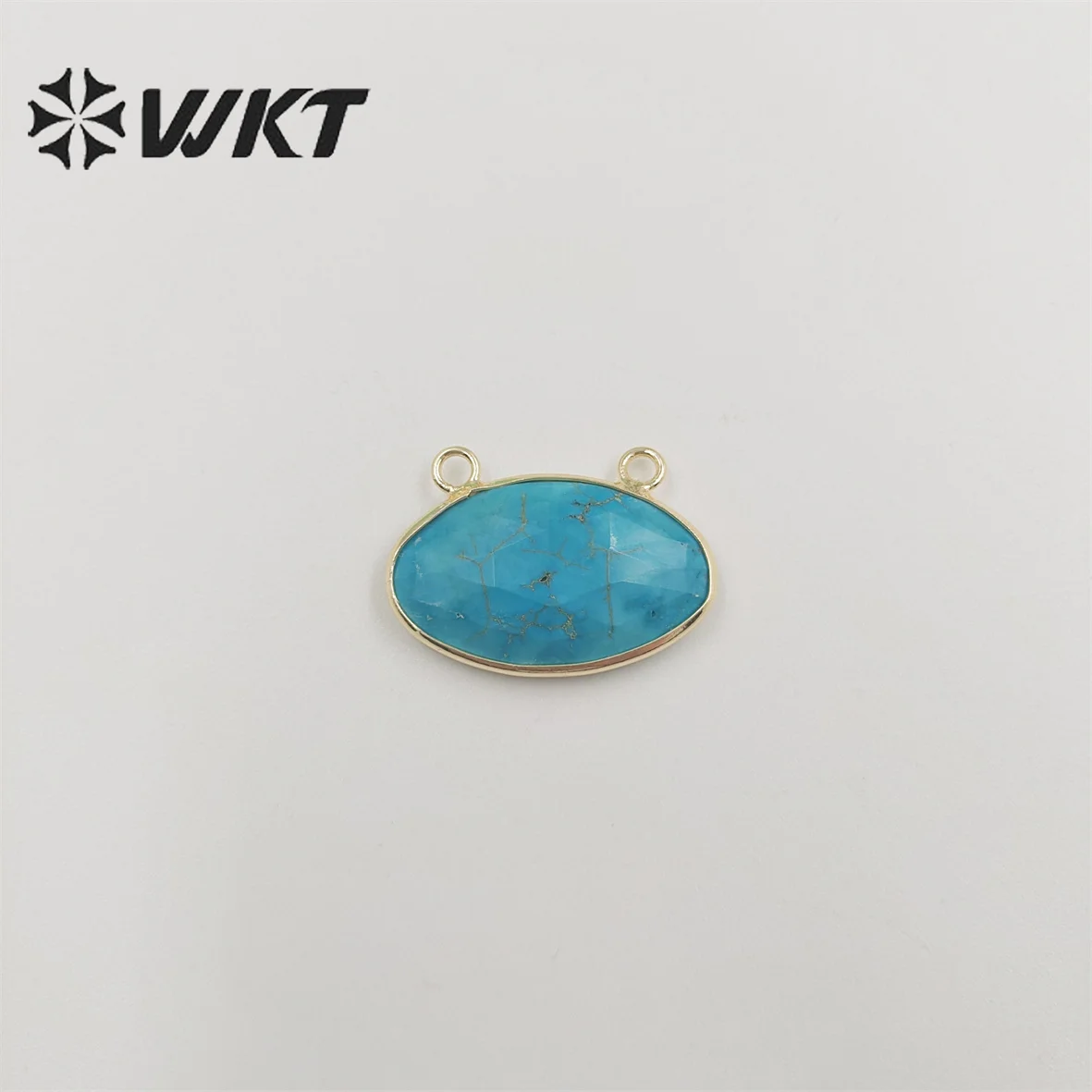 WT-P1849 WKT-Colgante de piedra turquesa y Sol y amazonista para mujer, estilo de moda, joyería para fiesta, colgante de placa de oro, 2022