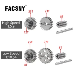 Ze stopu tytanu 1:6.9 1:10.54 skrzynia biegów zestaw narzędzi niskie/wysokie prędkość transmisji biegów dla 1/10 gąsienica RC RC4WD D90 SCX10