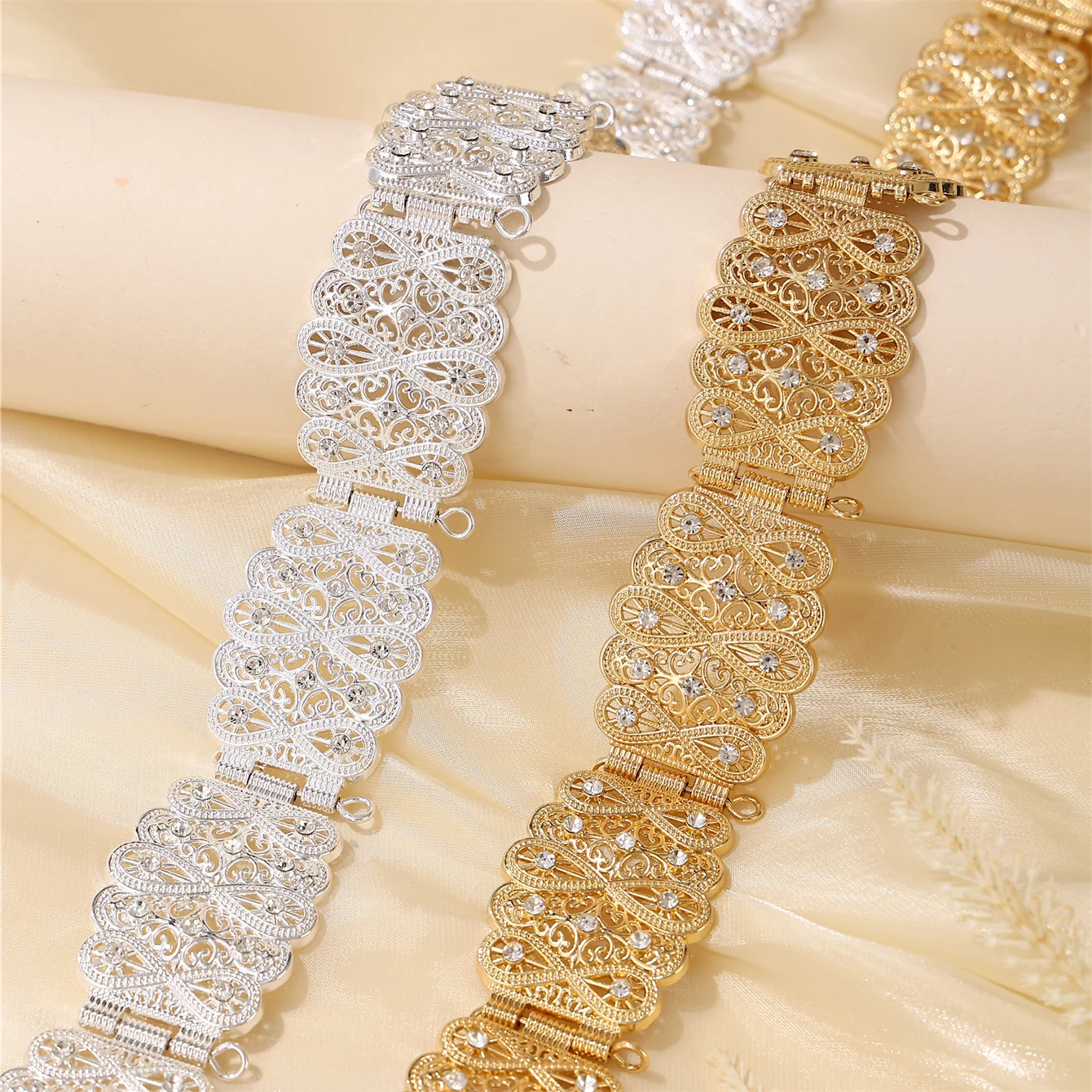 

Марокканский пояс для свадебного платья, резной с прозрачными зернистыми стразами, украшенный свадебным подарком, длинная регулируемая цепочка на талию