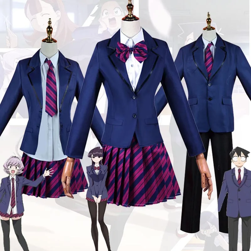 Anime Komi Can't Communicate Komi Shoko Osana Najimi Cosplay Costume Wig School JK Uniform Shirt Tie Halloween Suits Men Women