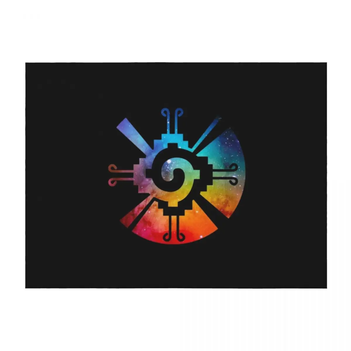 

Hunab Ku Aztec Mayan Galaxy Symbol Throw Blanket Luxury Brand Picnic wednesday Designers Blankets