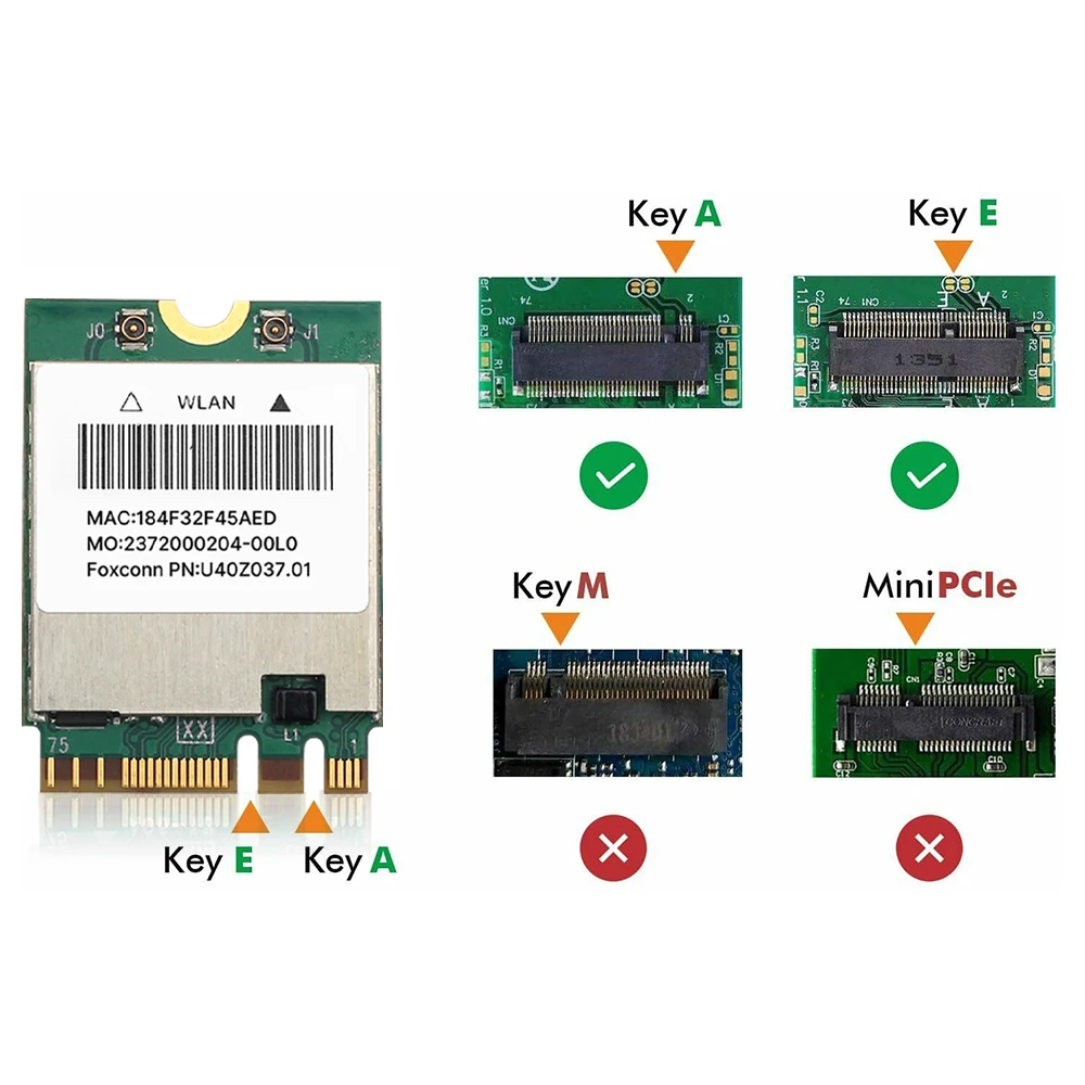 1200M BCM94352Z WiFi Card M.2 NGFF 802.11AC BT4.0 2.4G/5GHz BCM94352Z Wlan Network Card for Hackintosh mac