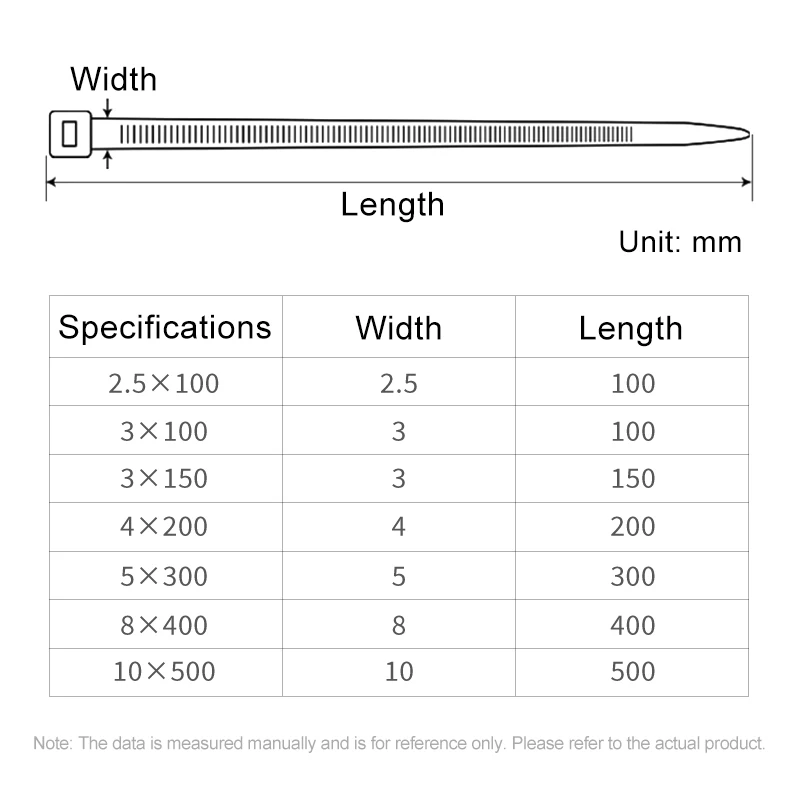 

Adjustable Self-Locking Cable Ties Green Red Blue Yellow Black 100/150/200mm Nylon Wire Cable Zip Organiser Fastening Cable