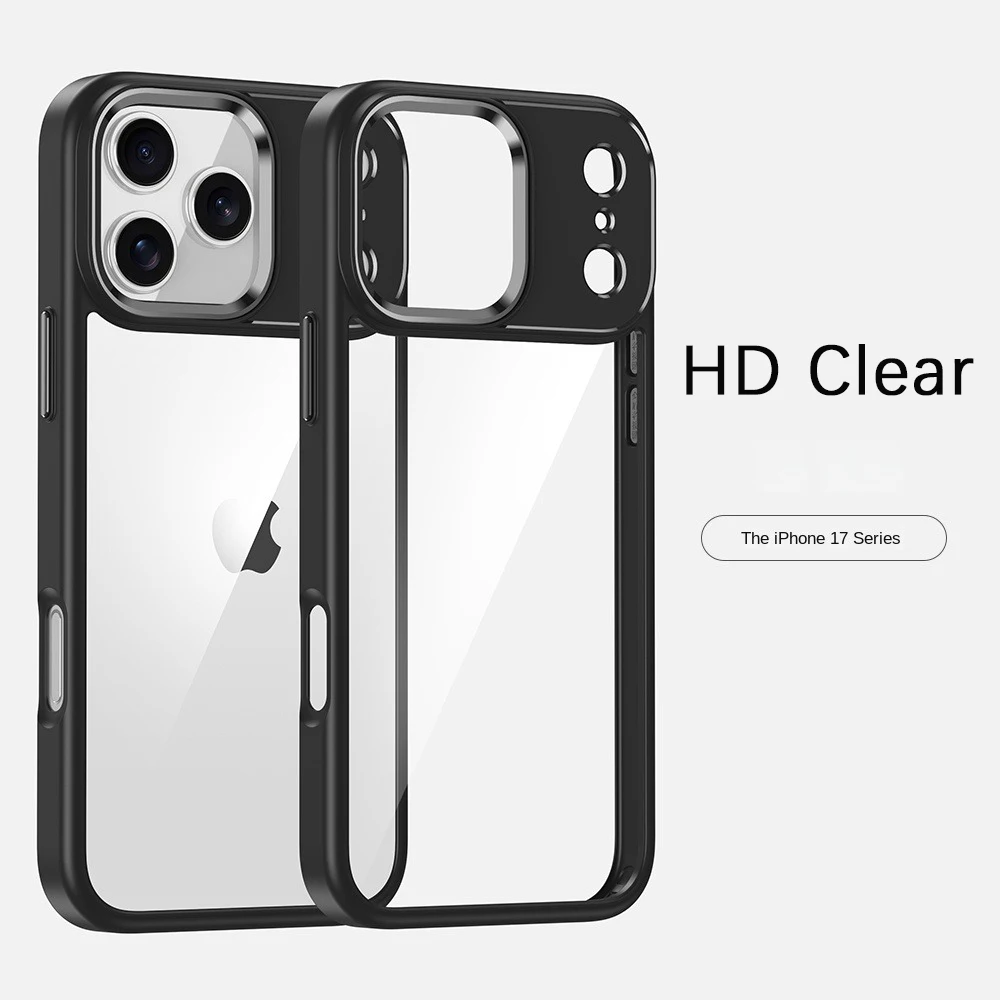 

Luxury HD Transparent Shockproof Phone Case For iPhone 17 Air 16E 16 15 14 13 12 Mini 11 Pro Max Plus Clear Bumper TPU+PC Cover