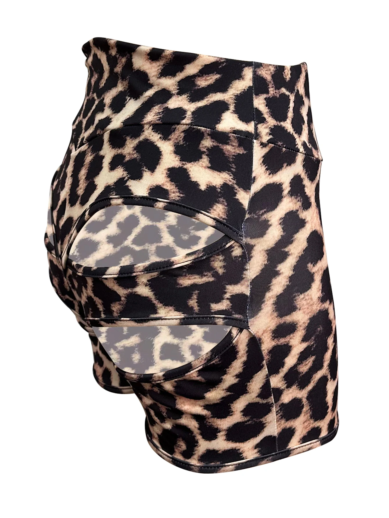 Zomer nieuwe stijl luipaardprint laag uitgesneden korte broek met een slankere pasvorm en een hefeffect voor de billen Vijf-inch broek