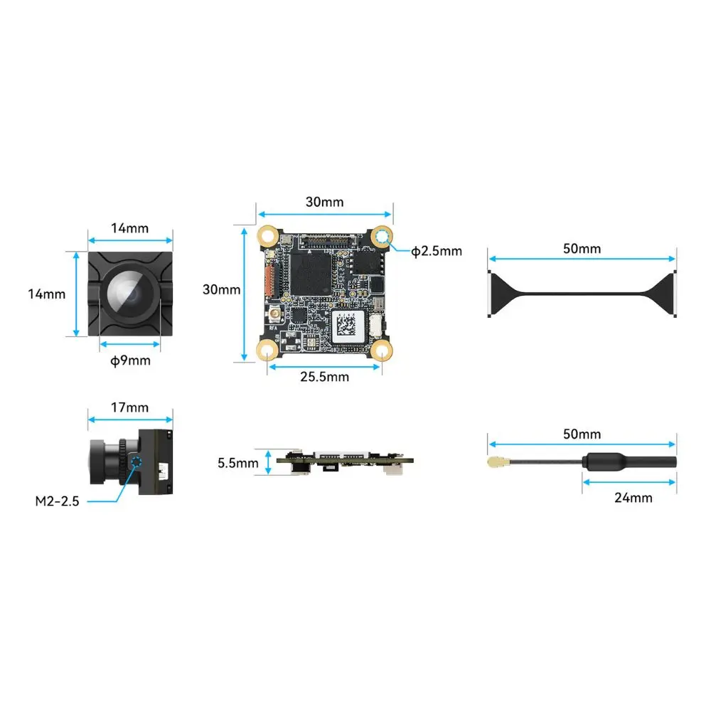 BETAFPV P1 HD VTX ArtLynk 1080p@60fps 60ms Latency 5km Range, 170° FOV 1/2.9
