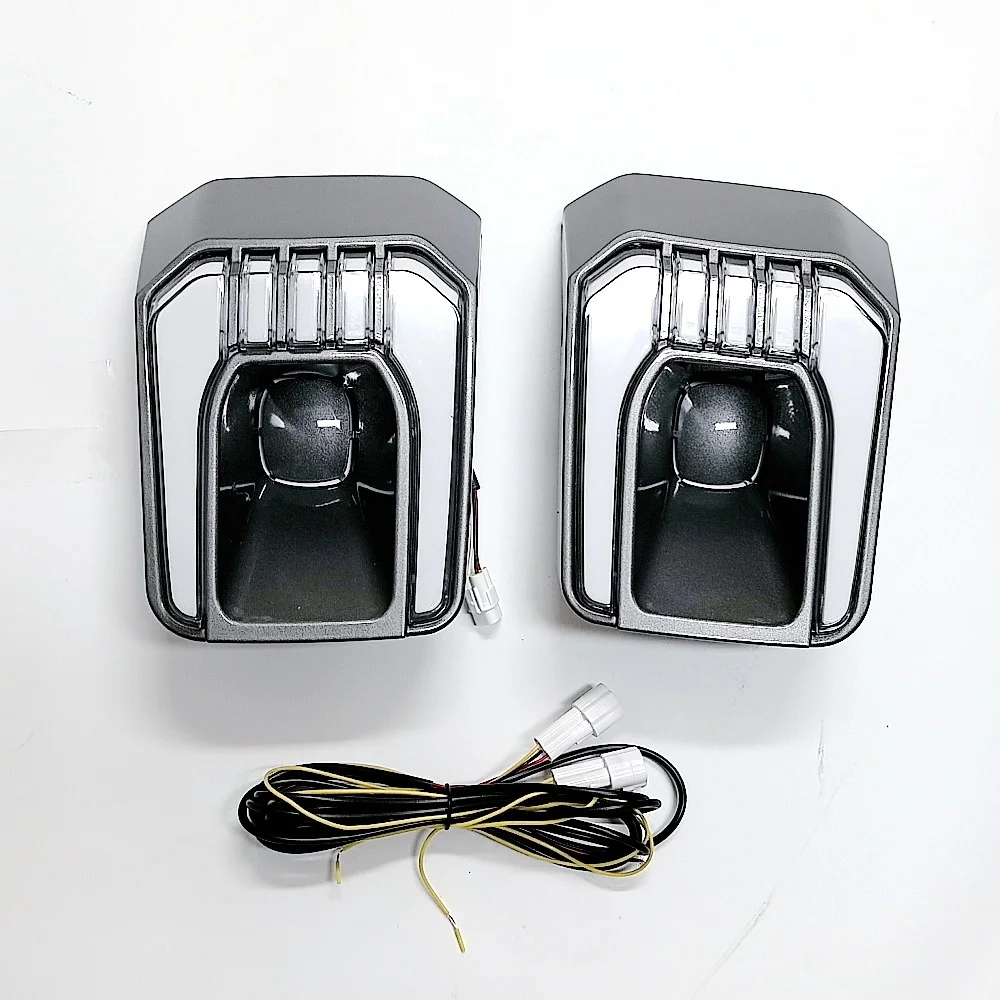 

Car LED Daytime Running Lights Compatible for Toyota Hilux Revo Rocco 2020, 6000kDRL + Streamer Yellow Turn Signals, Start scan