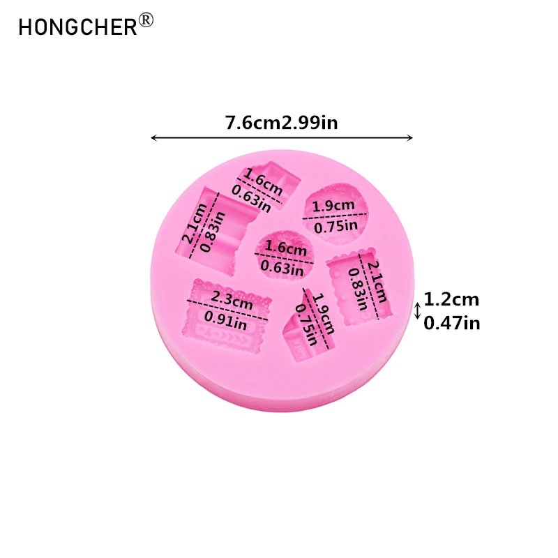 Simulation Mini Cookie Shape DIY Resin Jewellery Accessories Drip Mould Chocolate Cake Dessert Decoration Silicone Mould