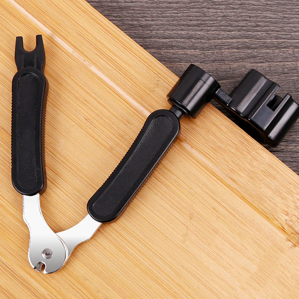 

3 -in-1 Guitar String Change Tool Set Accessories Setup Tools Maintenance Black Kit Nipper Pliers