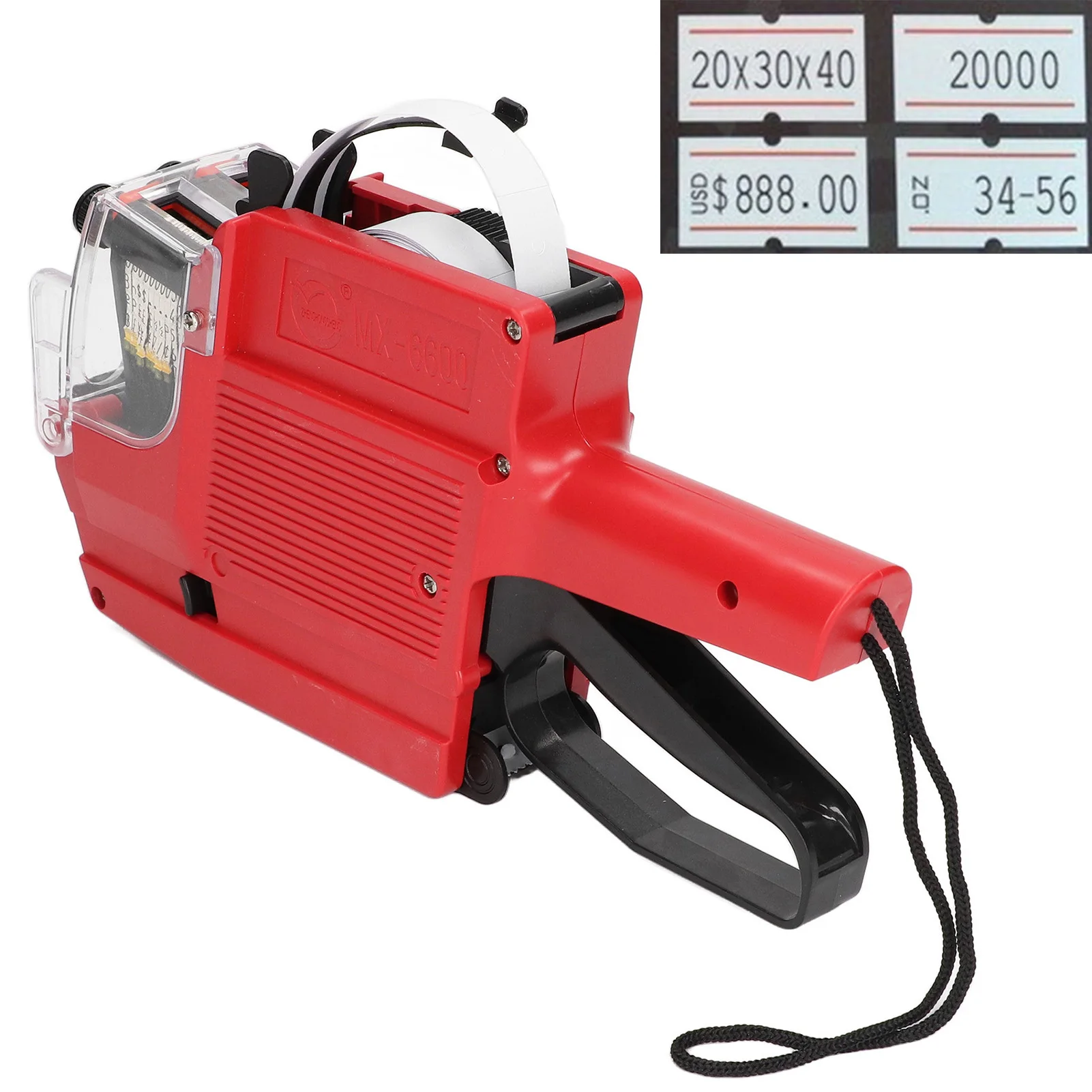 

Price Attacher Price Marker MX-6600 Price Tag Gun10 Digits 2 Lines Labeller Marker Attacher Tool for Office Retail Store