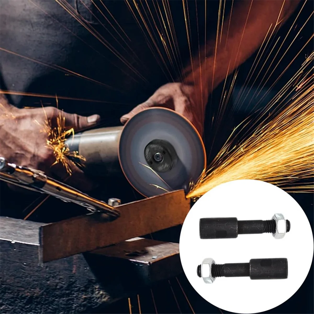 Extensor de eixo de 2 pacotes aaa87, eixo de extensão de moedor de bancada, adaptador de eixo de motor de 8 mm a 10 mm, kit de suporte de eixo rosqueado