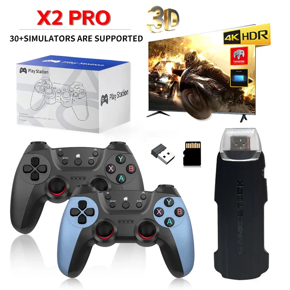 New x2 Pro Gaming Console Home Wireless 4K HD X2 Gaming Console Double Arcade HDMI GD10