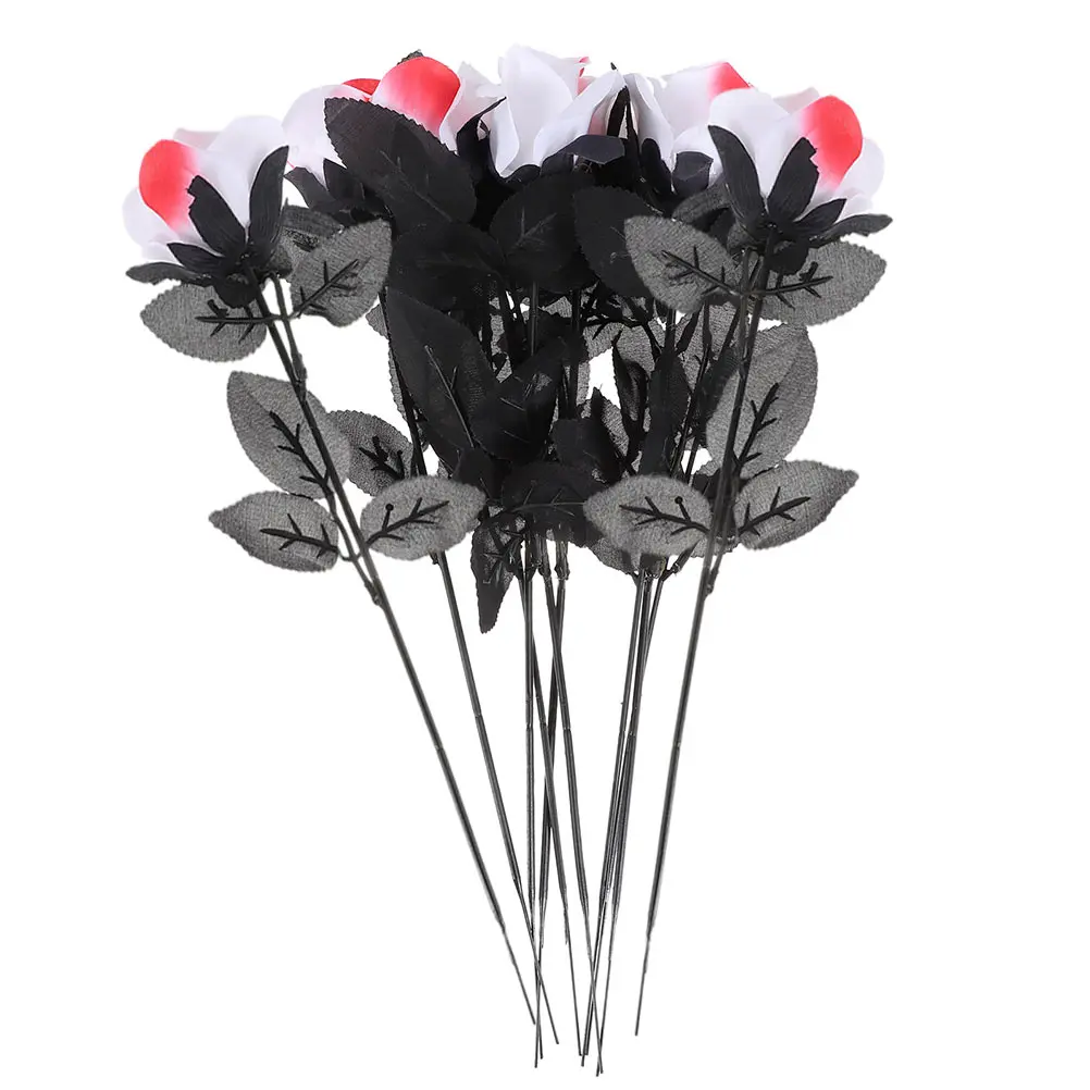 

10 PCS Artificial Rose Eyeball Halloween Table Centerpiece Decorations Roses Multicolor