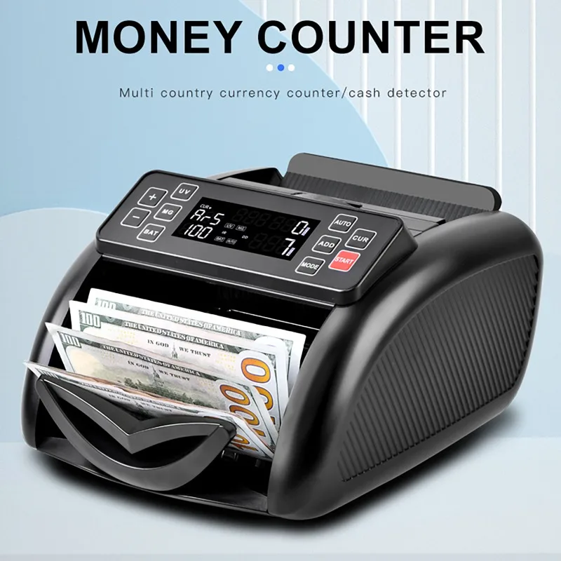 Multi-National Currency Counting Machine US Dollars Euros And Foreign Currencies Coin And Bill Counter for Business Use UV,MG,IR
