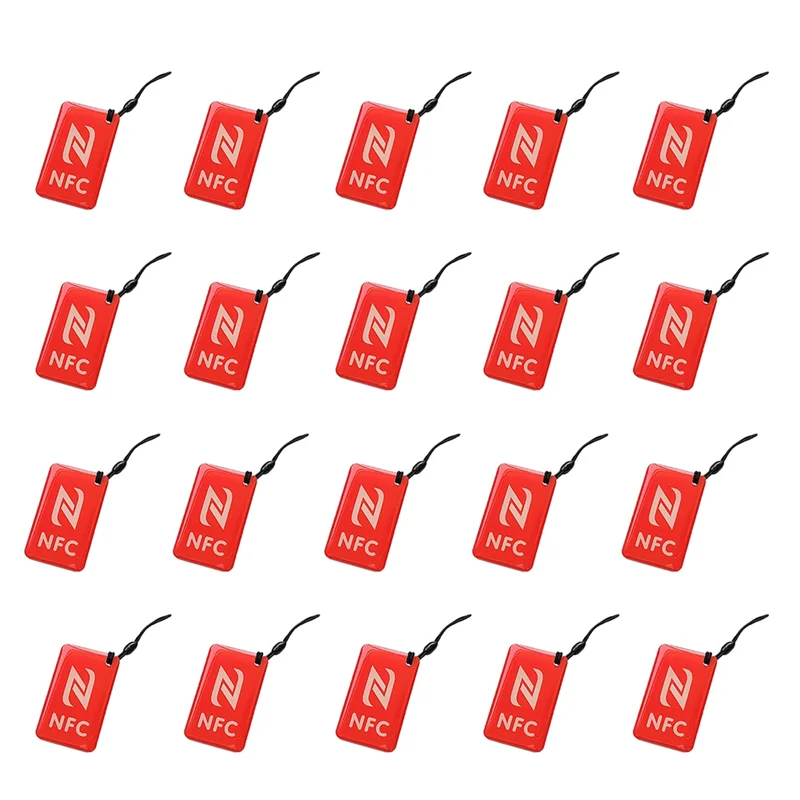 APPLIA-20szt. Etykiety NFC Tag Ntag213 13.56Mhz Karta Inteligentna Do Wszystkich Telefonów Obsługujących NFC Inteligentna Wizytówka NFC 42X26mm C