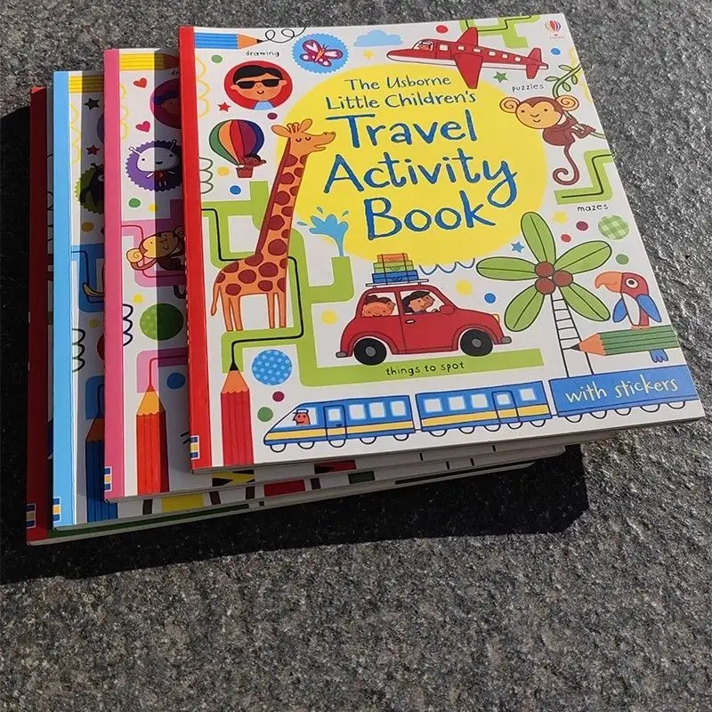 Develop logical thinking and concentration training early education toy - maze connection with stickers